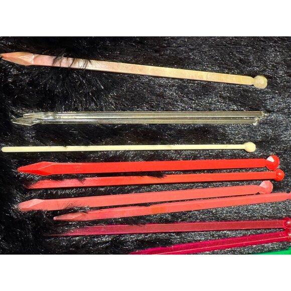 Vintage Assorted Plastic Swizzle Sticks Collectible Set - Flamingo Hotel 24 - Picture 7 of 9